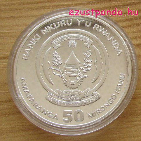 Ruanda Kafferbivaly 2015 1 uncia proof ezüst pénzérme Ruanda Kafferbivaly 2015 1 uncia proof ezüst pénzérme
