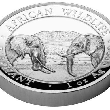 Szomália Elefánt 2020 1 uncia high-relief proof ezüst pénzérme