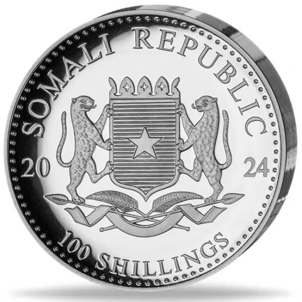 Szomália Elefánt 2024 1 uncia high-relief proof ezüst pénzérme Szomália Elefánt 2024 1 uncia high-relief proof ezüst pénzérme