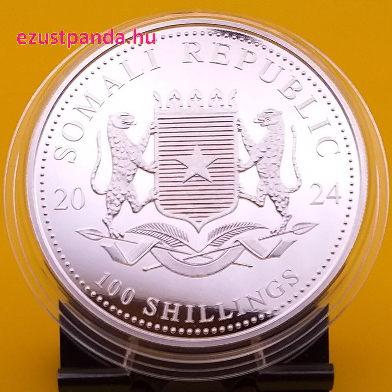 Szomália Elefánt 2024 1 uncia ezüst pénzérme Szomália Elefánt 2024 1 uncia ezüst pénzérme