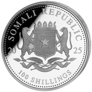 Szomália Elefánt 2025 1 uncia ezüst pénzérme