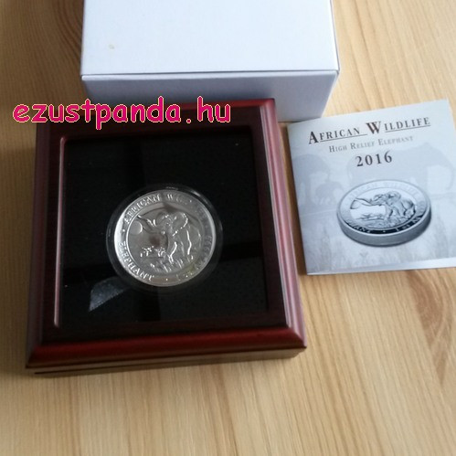 Szomália Elefánt 2016 1 uncia high-relief proof ezüst pénzérme Szomália Elefánt 2016 1 uncia high-relief proof ezüst pénzérme