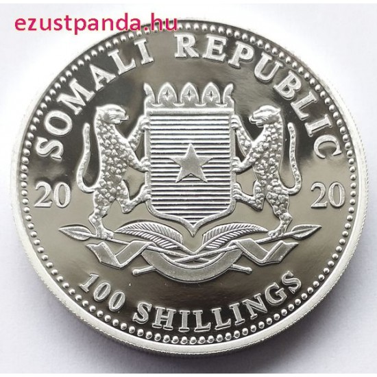 Szomália Leopárd 2020 1 uncia ezüst pénzérme