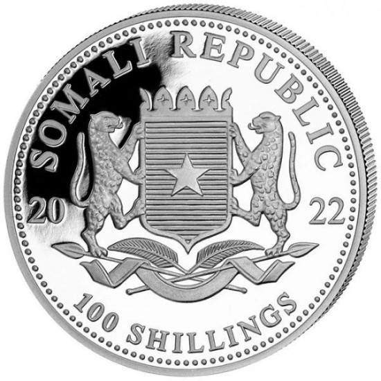 Szomália Leopárd 2022 1 uncia ezüst pénzérme