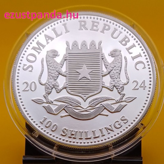 Szomália Leopárd 2024 1 uncia ezüst pénzérme Szomália Leopárd 2024 1 uncia ezüst pénzérme