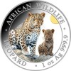 Szomália Leopárd 2024 1 uncia színes ezüst pénzérme
