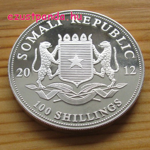 Szomália Elefánt 2012 1 uncia ezüst pénzérme Szomália Elefánt 2012 1 uncia ezüst pénzérme