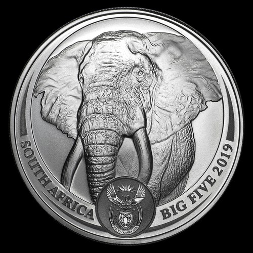 Big Five - Az Öt Nagy - Elefánt 2019 1 uncia ezüst érme Dél-Afrika