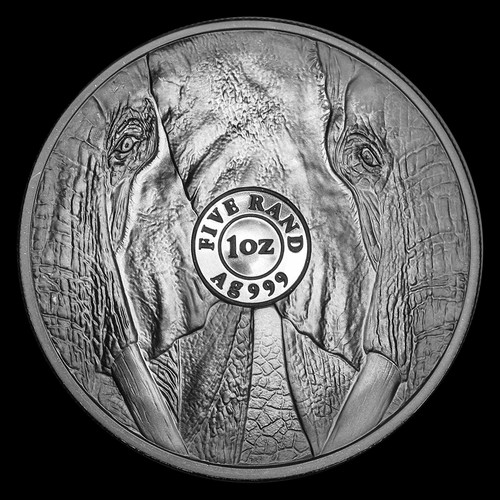 Big Five - Az Öt Nagy - Elefánt 2019 1 uncia ezüst érme Dél-Afrika