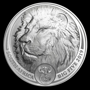 Big Five - Az Öt Nagy - Oroszlán 2019 1 uncia ezüst érme Dél-Afrika