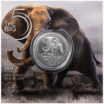 Big Five 3 - Az Öt Nagy - Elefánt 2024 1 uncia ezüst érme Dél-Afrika Big Five 3 - Az Öt Nagy - Elefánt 2024 1 uncia ezüst érme Dél-Afrika