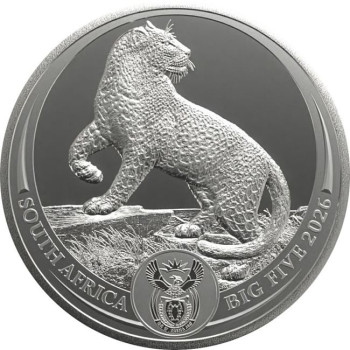 Big Five 3 - Az Öt Nagy - Leopárd 2026 1 uncia ezüst érme Dél-Afrika