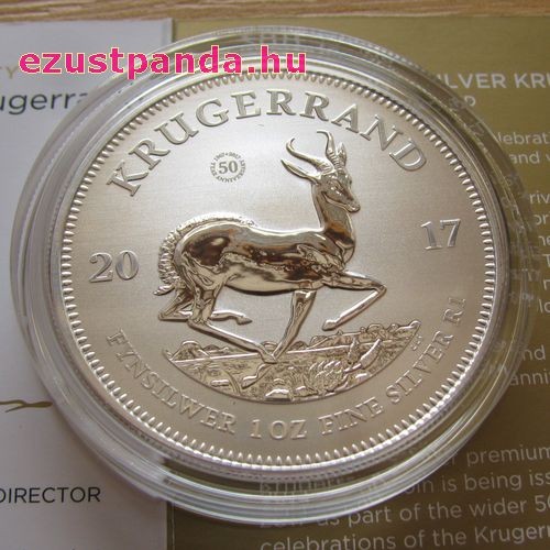 Krugerrand 2017 1 uncia ezüst érme jubileumi kiadás