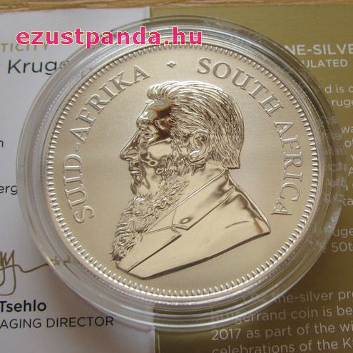 Krugerrand 2017 1 uncia ezüst érme jubileumi kiadás