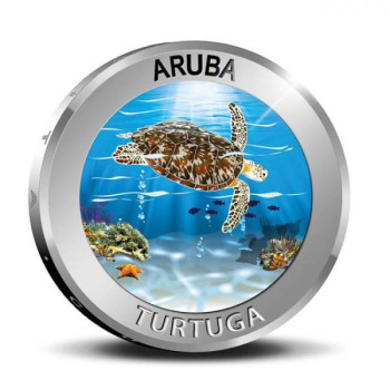 Turtuga Teknős Aruba 25g proof ezüst pénzérme - csak 750 db!