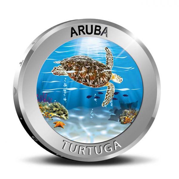 Turtuga Teknős Aruba 25g proof ezüst pénzérme - csak 750 db!