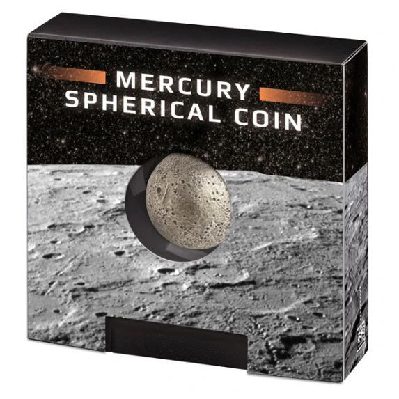 Merkúr 2022 1 uncia gömbölyű, színes ezüst pénzérme Barbados