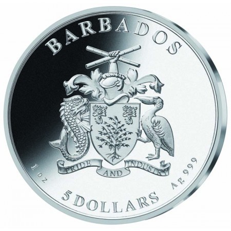 Az első ember a Holdon 1969-2019 1 uncia proof ezüst pénzérme Barbados