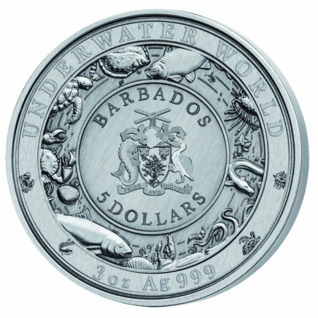 Delfin 2018 3 uncia ezüst pénzérme Barbados