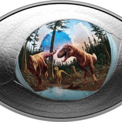 Dinoszaurusz szeme 2025 1 uncia kanadai proof ezüst pénzérme - DOMBORÚ KIVITEL!