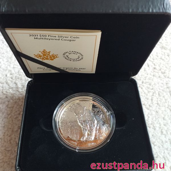 Puma 2021 105,6 gramm kanadai proof ezüst pénzérme - KÉTRÉTEGŰ VERET! Puma 2021 105,6 gramm kanadai proof ezüst pénzérme - KÉTRÉTEGŰ VERET!