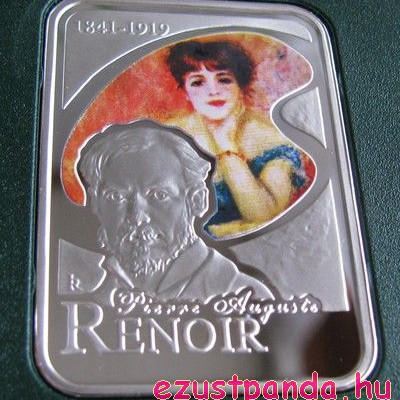 A Világ festői: Renoir - Andorra 2008 színes ezüst pénzérme A Világ festői: Renoir - Andorra 2008 színes ezüst pénzérme