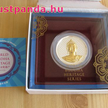 Buddha aranyozott 1 uncia aranyozott ezüst pénzérme 2015 Buddha aranyozott 1 uncia aranyozott ezüst pénzérme 2015