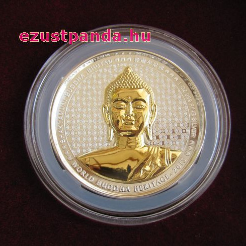 Buddha aranyozott 1 uncia aranyozott ezüst pénzérme 2015 Buddha aranyozott 1 uncia aranyozott ezüst pénzérme 2015