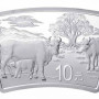 Lunar Bivaly éve 2021 30 gramm 10 yuan proof ezüst érme