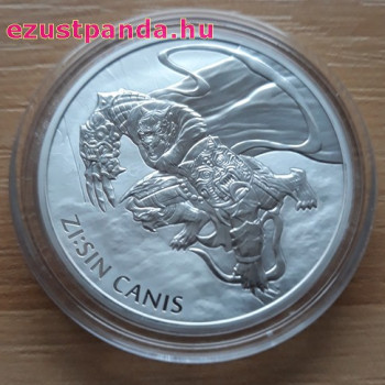 Zi:Sin Canis 2018 1 uncia ezüst pénzérme Dél-Korea