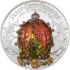 Fabergé tojás "Gyöngyvirág" 2025 Liechtenstein 2 uncia ezüst pénzérme mongol névértékkel