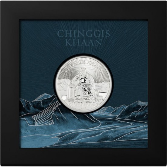 Dzsingisz kán 2026 1 uncia ezüst pénzérme ultra-high-relief
