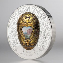 Fabergé tojás "Nagy Péter cár" 2026 Liechtenstein 2 uncia ezüst pénzérme mongol névértékkel