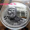 Dzsingisz Kán 2016 mongol 1 uncia proof high-relief ezüst pénzérme