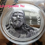 Dzsingisz Kán 2016 mongol 1 uncia proof high-relief ezüst pénzérme