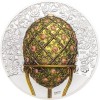 Fabergé tojás "Rózsalugas" 2021 Liechtenstein 2 uncia ezüst pénzérme mongol névértékkel Fabergé tojás "Rózsalugas" 2021 Liechtenstein 2 uncia ezüst pénzérme mongol névértékkel