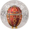 Fabergé tojás "Rózsabimbó" 2022 Liechtenstein 2 uncia ezüst pénzérme mongol névértékkel