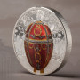 Fabergé tojás "Rózsabimbó" 2022 Liechtenstein 2 uncia ezüst pénzérme mongol névértékkel