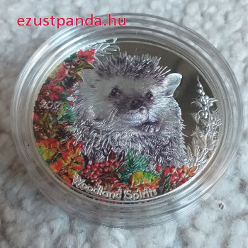 Sündisznó Mongólia 2021 színes proof ezüst pénzérme - CSAK 1500 PÉLDÁNY!
