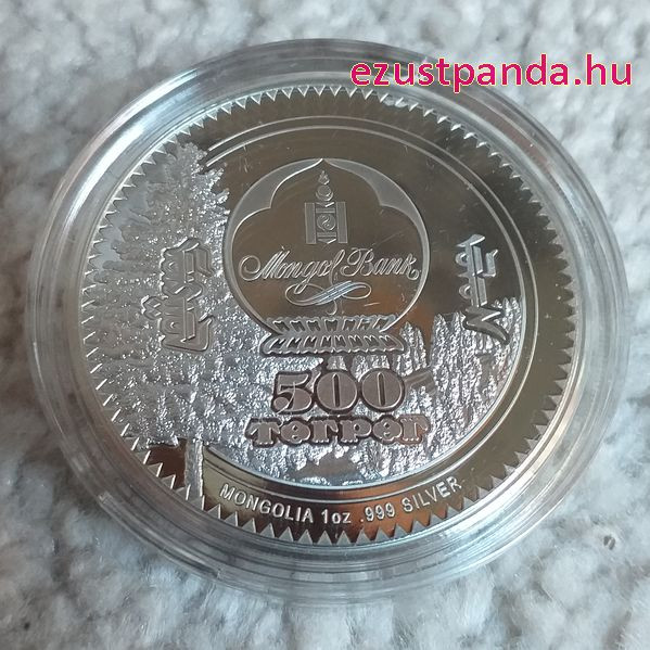Sündisznó Mongólia 2021 színes proof ezüst pénzérme - CSAK 1500 PÉLDÁNY!