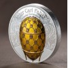 Fabergé "Birodalmi koronázási" tojás 2024 Liechtenstein 2 uncia ezüst pénzérme mongol névértékkel