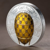 Fabergé "Birodalmi koronázási" tojás 2024 Liechtenstein 2 uncia ezüst pénzérme mongol névértékkel