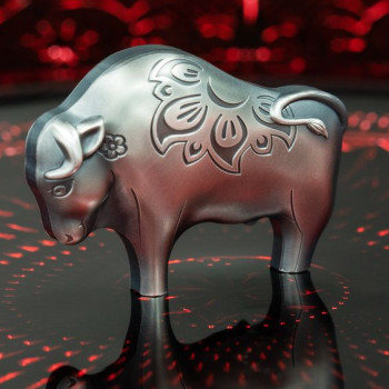Bivaly éve 2021 1 uncia antikolt ezüst pénzérme - 999 példány