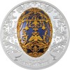 Fabergé tojás "Cárevics" 2023 Liechtenstein 2 uncia ezüst pénzérme mongol névértékkel Fabergé tojás "Cárevics" 2023 Liechtenstein 2 uncia ezüst pénzérme mongol névértékkel