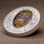 Fabergé tojás "Cárevics" 2023 Liechtenstein 2 uncia ezüst pénzérme mongol névértékkel
