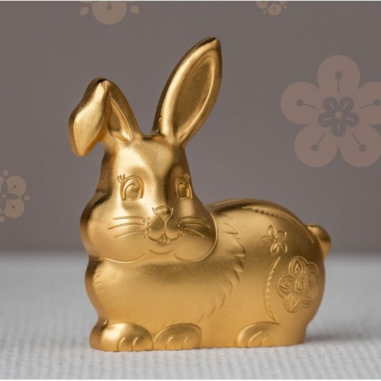 Nyúl éve 2023 1 uncia aranyozott ezüst pénzérme - 888 példány