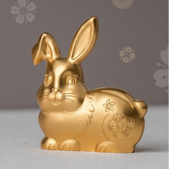 Nyúl éve 2023 1 uncia aranyozott ezüst pénzérme - 888 példány