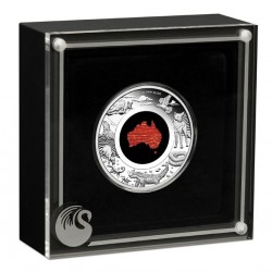 Ausztrália 2025 1 uncia proof ezüst pénzérme - kígyóbőr-jáspis intarziával!