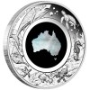 Ausztrália térkép gyöngyházból - 2021 1 uncia proof ezüst pénzérme