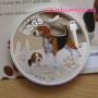 Beagle kutya 2011 1 uncia proof ezüst pénzérme